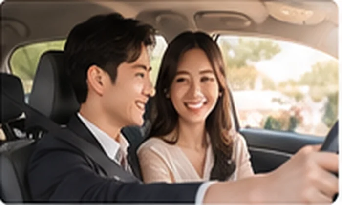 신혼부부 첫 자동차보험 가입 가이드 주제의 AI 생성 이미지